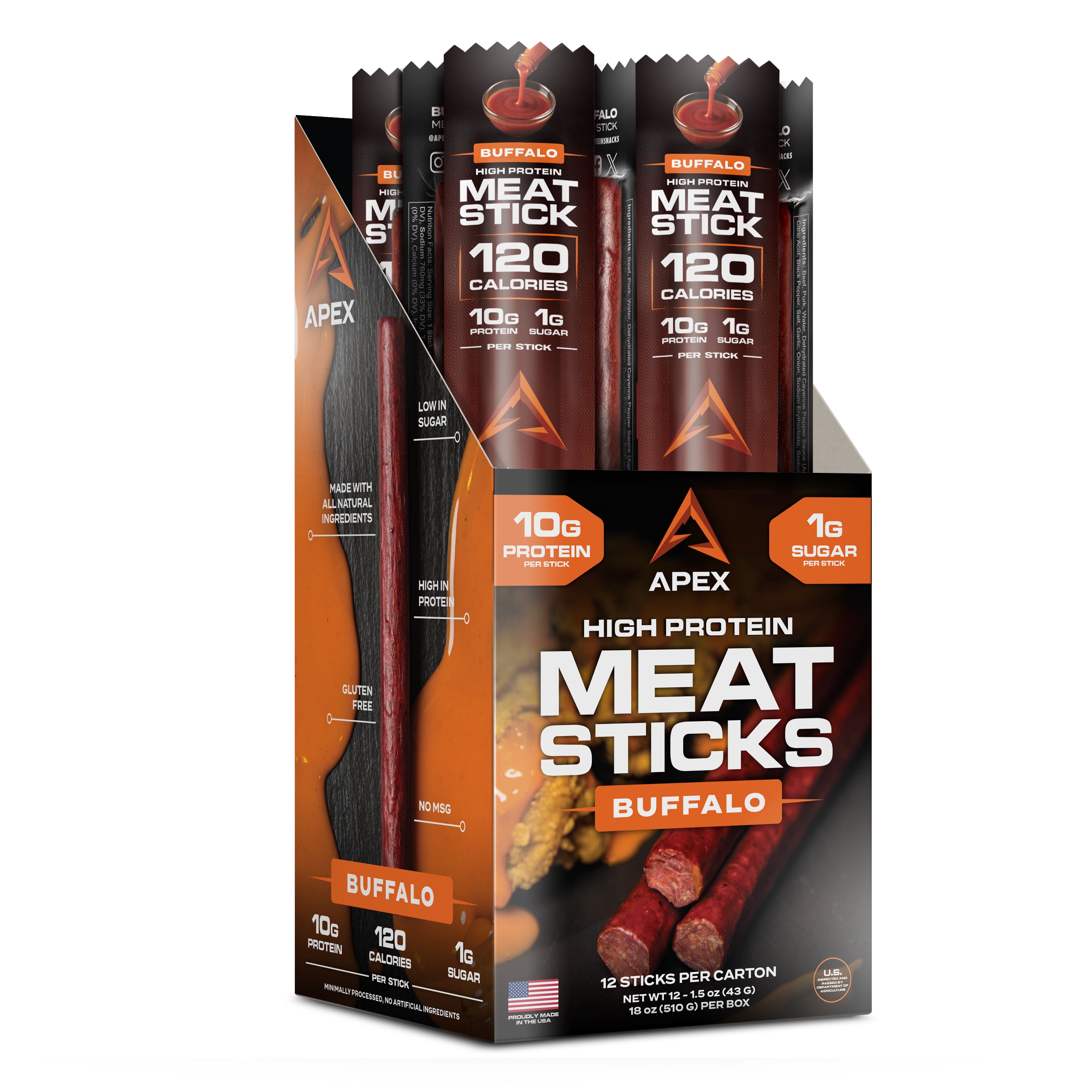 High Protein Meat Sticks (12 Ct)