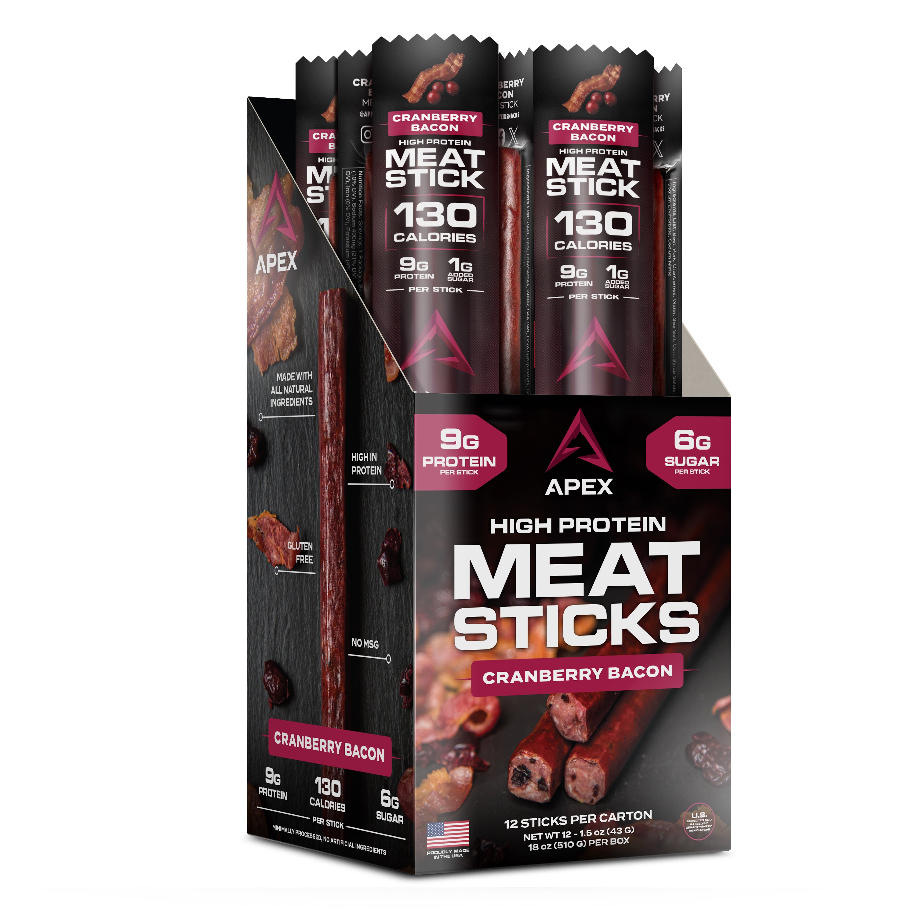 High Protein Meat Sticks (12 Ct)