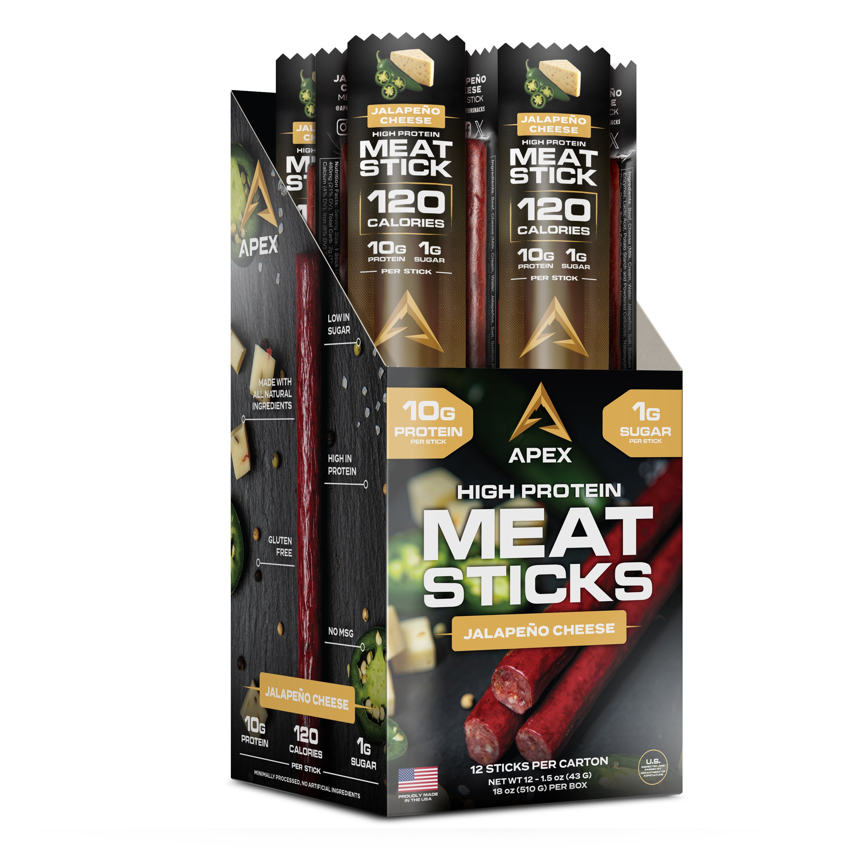 High Protein Meat Sticks (12 Ct)