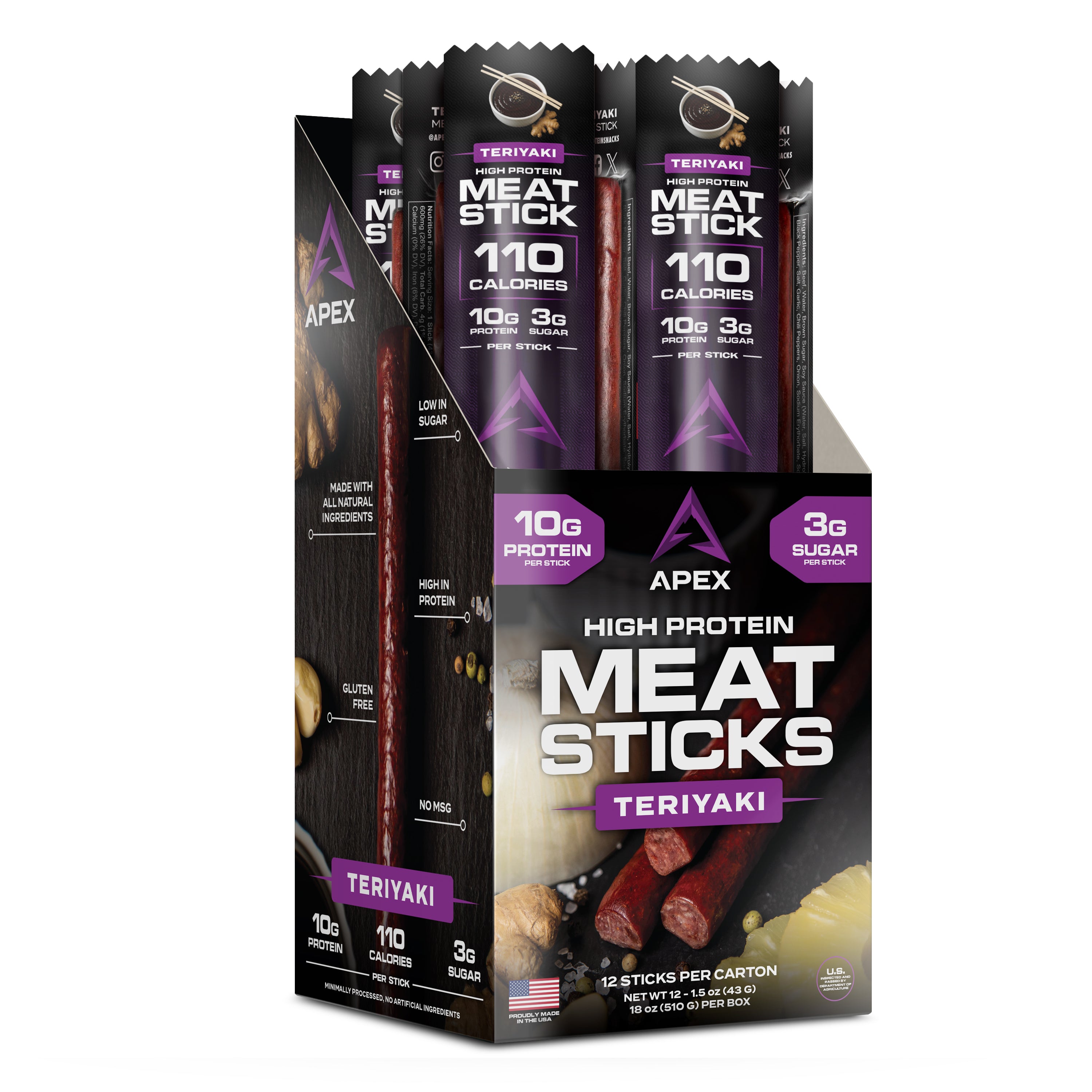High Protein Meat Sticks (12 Ct)