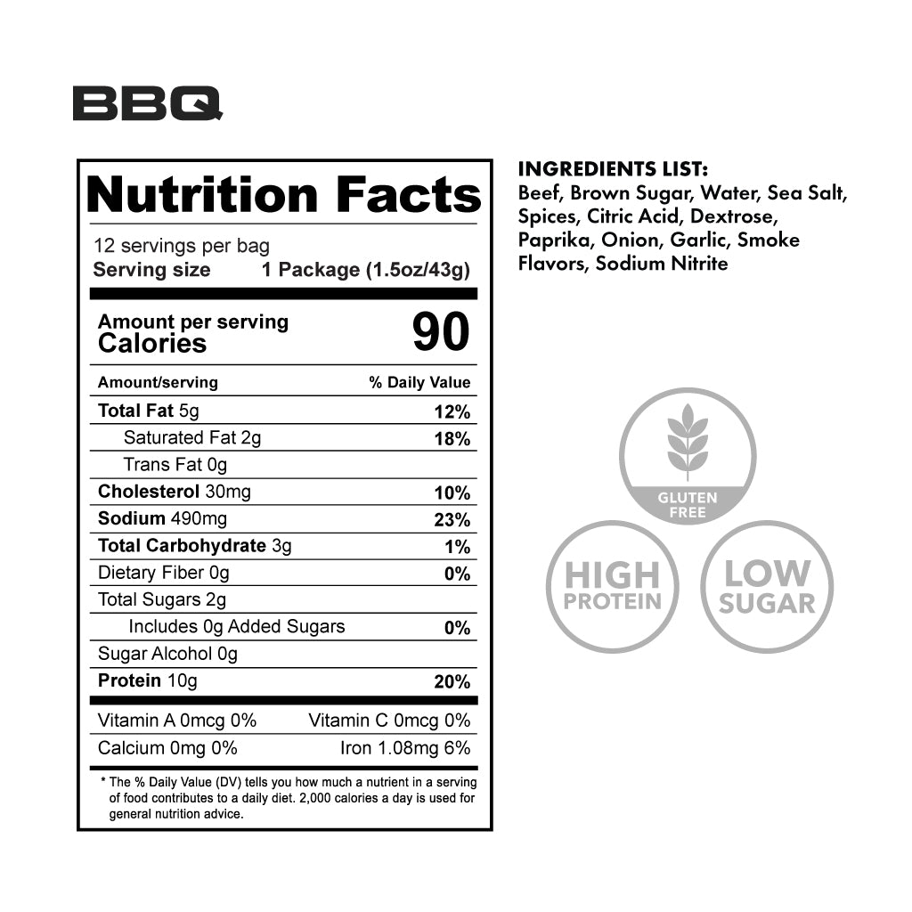 barbecue flavor meat stick - nutritional facts