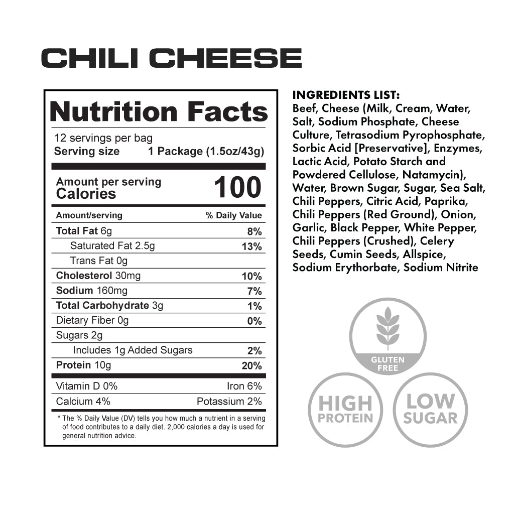 chili cheese apex protein snack - nutritional facts