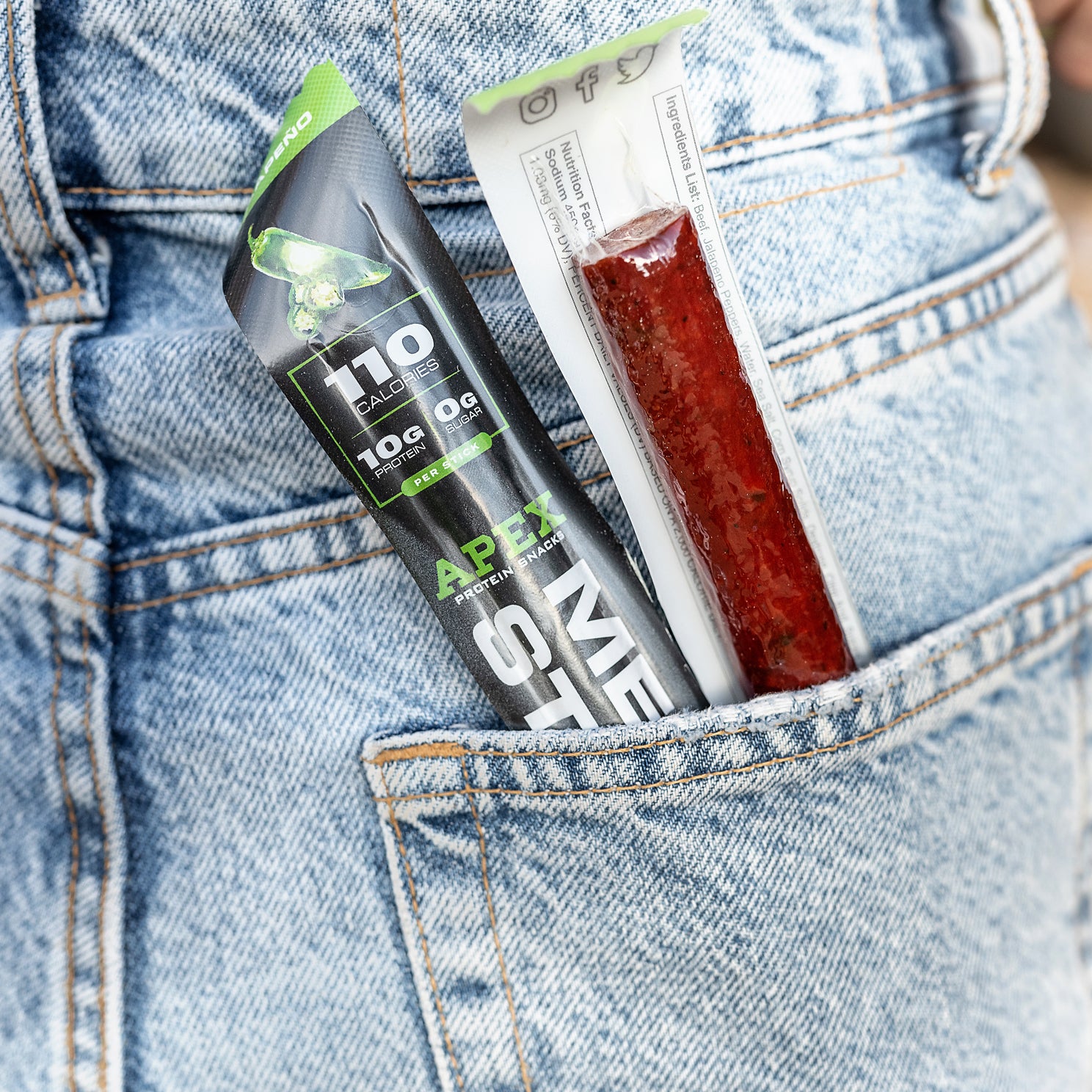 apex protein jalapeno meat sticks on the go