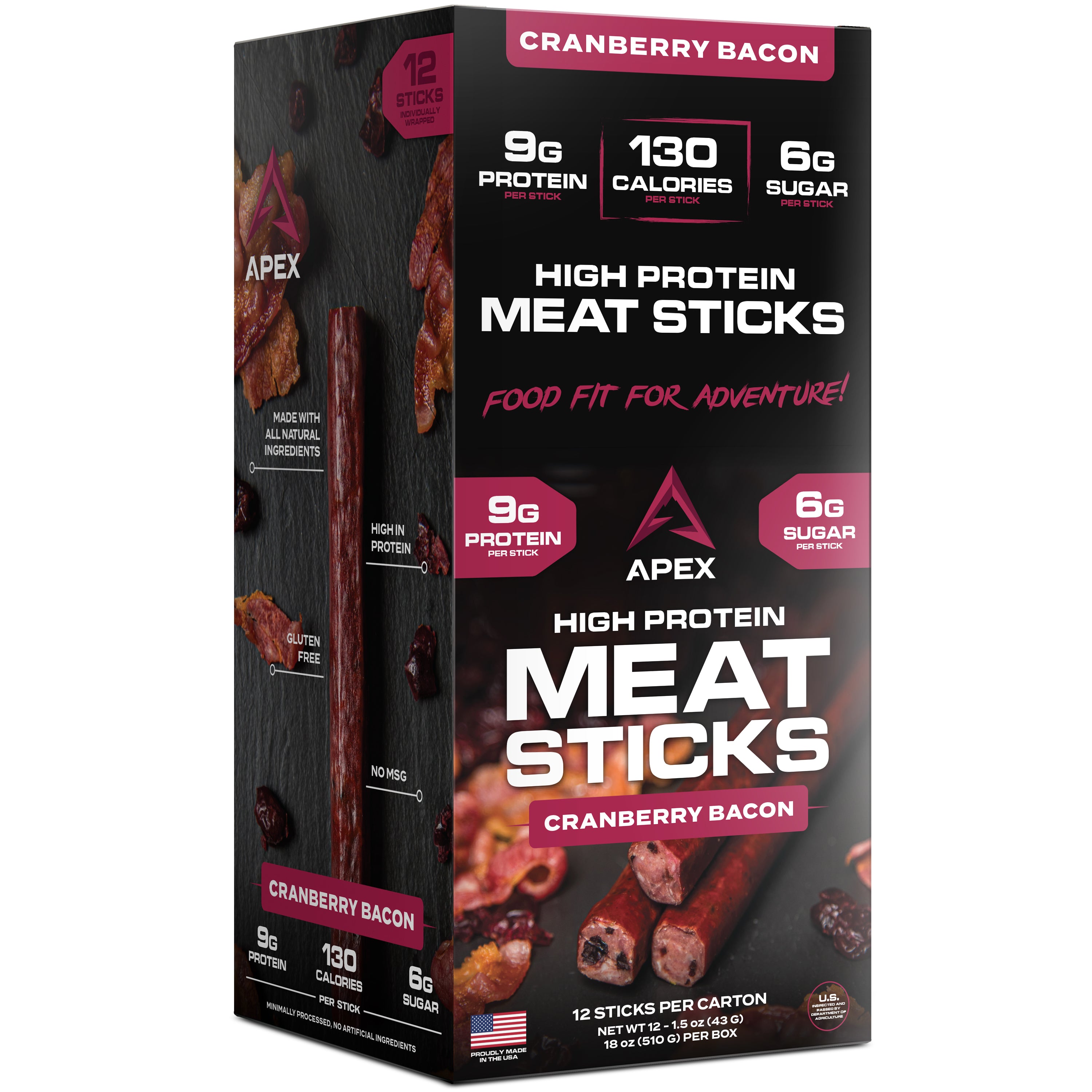 High Protein Meat Sticks (12 Ct)