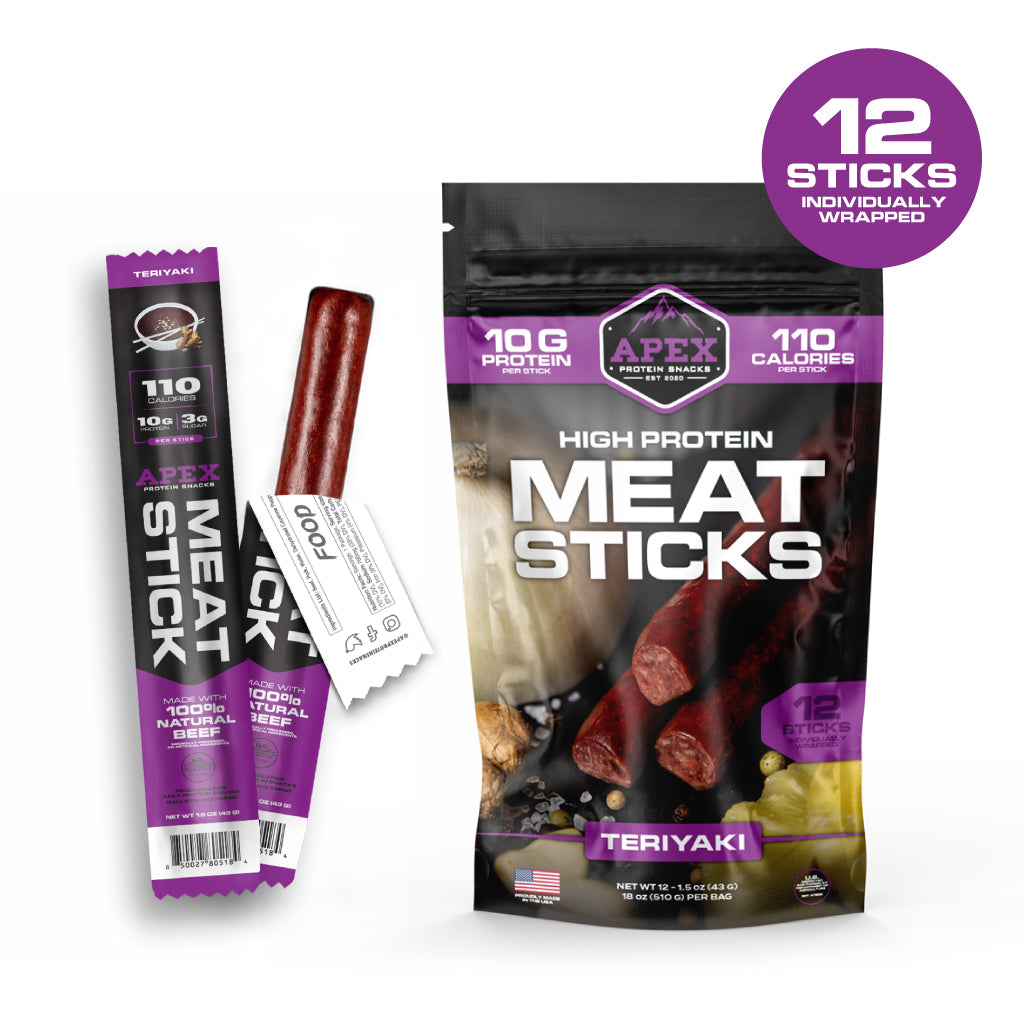 Beef Sticks (12pc. Box) – Apex Protein Snacks LLC