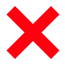 Red 'X' mark